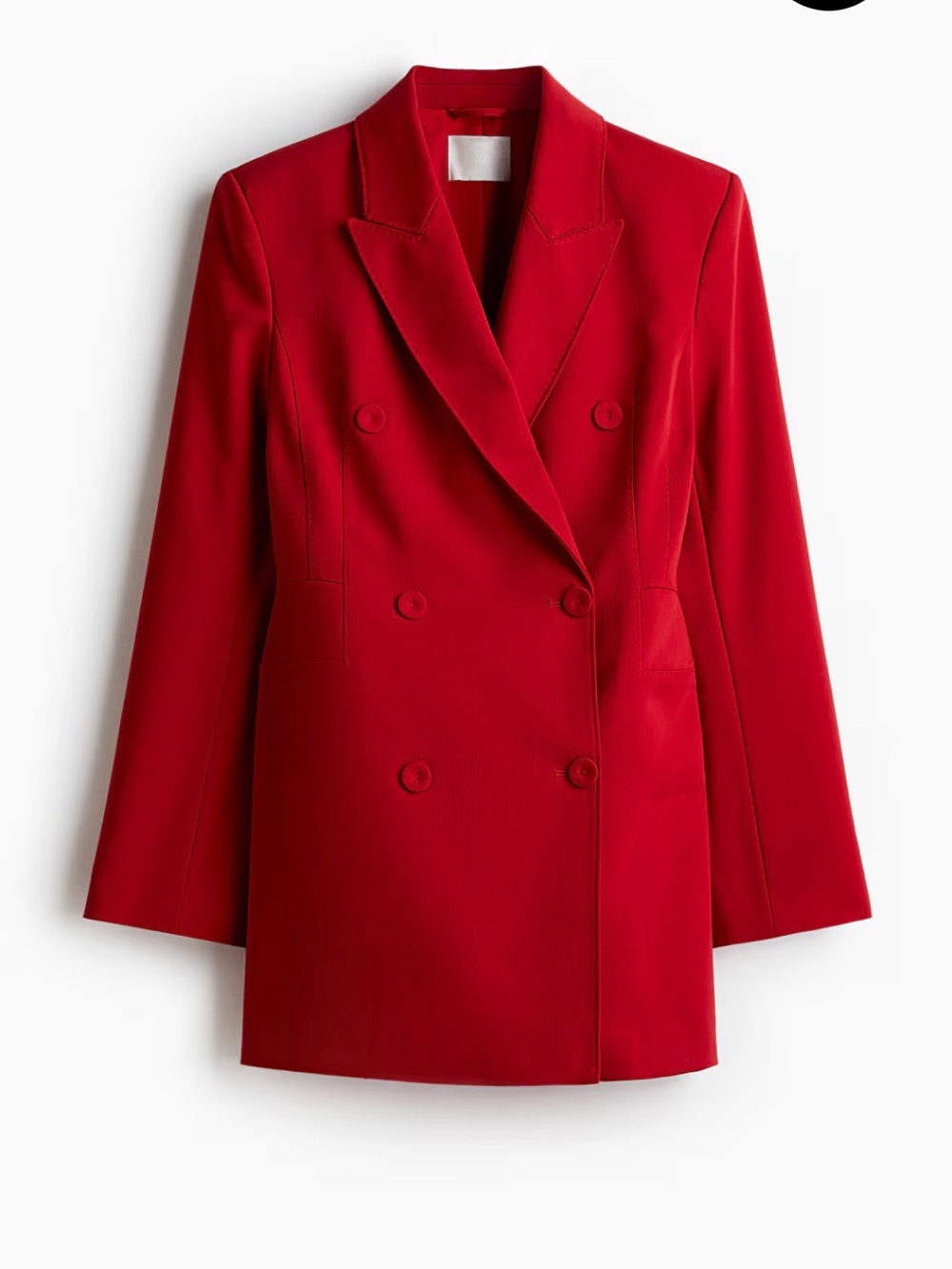 H&M Red Double-Breasted Women's Blazer